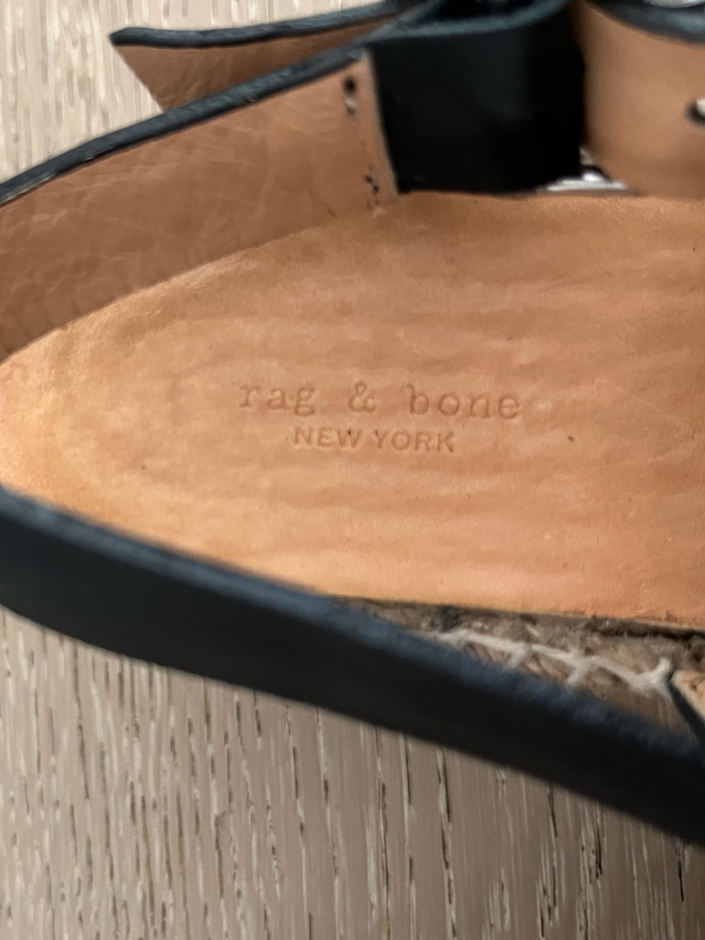 rag & bone Black Espadrille Platform Leather & Suede Sandals with Buckle Sz 4.5 - Picture 2 of 9